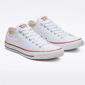 White converse low size 10 womens